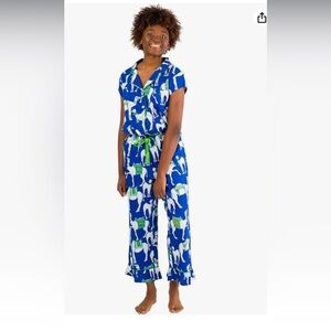 Jaye’s Studio Camels capri ruffled sateen pajama NWT